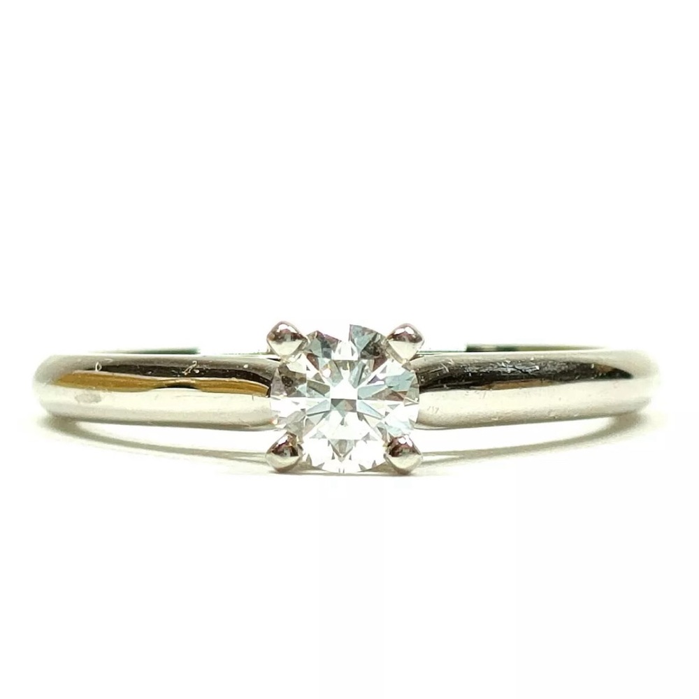 Cartier 1895 1/4 Carat VVS2/E GIA Natural Diamond Platinum Engagement Ring Sz 46 - Picture 7 of 16